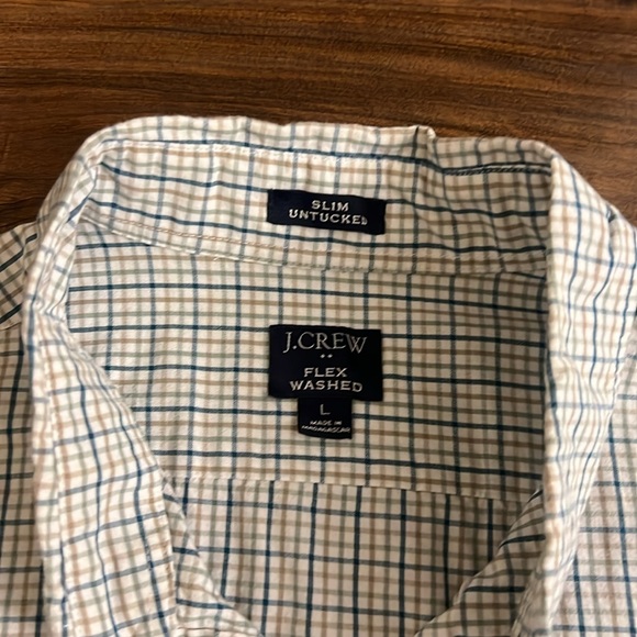 Set of Four Large J. Crew Men’s Linen, Organic Cotton & Cotton Shirts Sz. L. - Picture 8 of 8